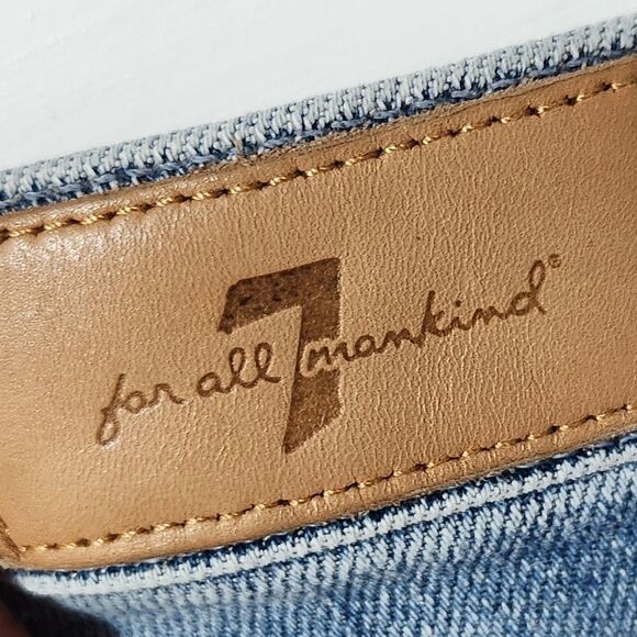 For all 7 mankind luxe vintage light blue flare jeans - Picture 5 of 5